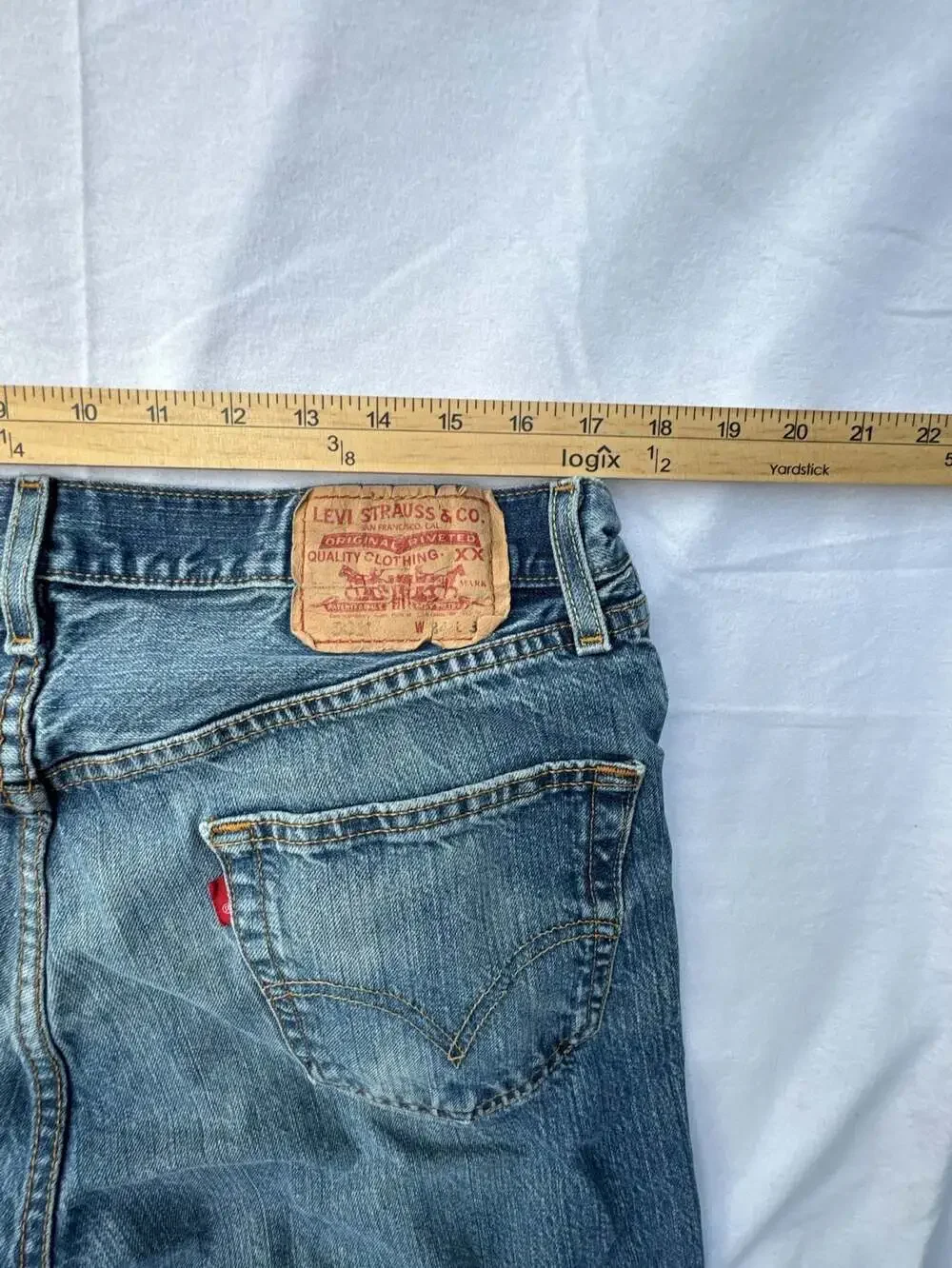 Levi's Vintage 501 Distressed Button Fly Straight Leg Jeans